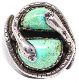 61 - ANILLO DE PLATA CON TURQUENITA