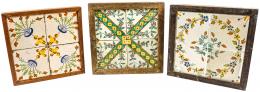 481 - TRES PLAFONES DE BALDOSAS CATALANES