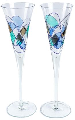 48 - PAREJA DE COPAS DE CAVA DE DISEÑO