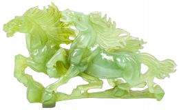 382 - FIGURA ORIENTAL EN JADE TALLADO DE MEDIADOS DEL S.XX