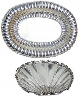 655 - CENTRITO DE MESA Y CONCHA EN PLATA DEL ÚLTIMO CUARTO DEL S.X