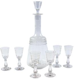 41 - JUEGO LICORERO EN CRISTAL DEL PRIMER CUARTO DEL S.XX