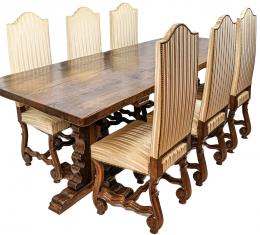 305 - MESA DE COMEDOR Y 6 SILLAS DEL ÚLTIMO CUARTO DEL S.XX