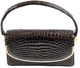 759 - BOLSO EN PIEL DE COCODRILO DE LOS AÑOS 70