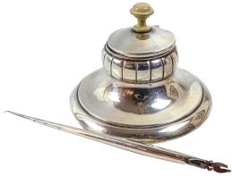 743 - TINTERO EN PLATA DEL PRIMER CUARTO DEL S.XX