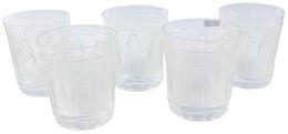 14 - CINCO  VASOS EN CRISTAL LAILIQUE