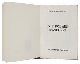 275 - "SET POEMES D'ANDORRA"