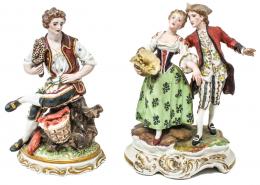 741 - DOS FIGURAS DE PORCELANA