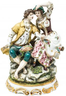 860 - PAREJA DE PASTORES EN PORCELANA