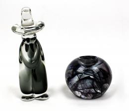 37 - FIGURA Y CANDELERO EN CRISTAL