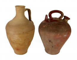 469 - JARRA Y CANTARO EN TERRACOTA
