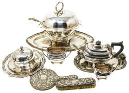 927 - GRAN LOTE EN METAL PLATEADO
