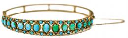 191 - PULSERA ESCLAVA CON TURQUESAS DE PPS. DEL S.XX