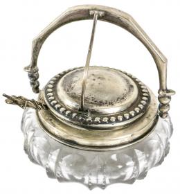 11 - AZUCARERO DE CRISTAL Y PLATA