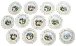 708 - 12 PLATOS CALADOS ORACIÓN ESTAMPADA