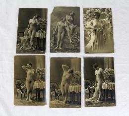296 - SEIS POSTALES "EROTICAS" DE PPS. DEL S.XX