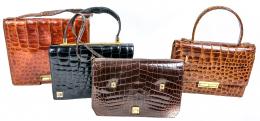 784 - CUATRO BOLSOS EN PIEL DE COCODRILO