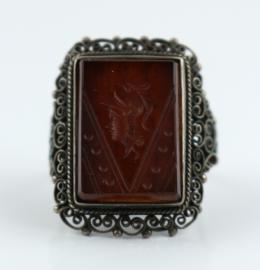 186 - SORTIJA INTAGLIO DE PPS. DEL S.XX