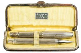 391 - PLUMA Y LÁPIZ CON ESTUCHE