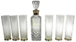 16 - BOTELLA Y 12 VASOS DE WHISKY