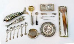 828 - LOTE VARIADO DE PLATA