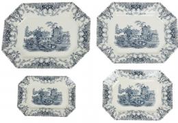 463 - CONJUNTO DE CUATRO BANDEJAS EN LOZA PICKMAN