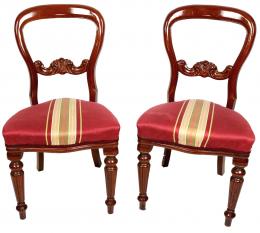 364 - PAREJA DE SILLAS DE ESTILO VICTORIANO