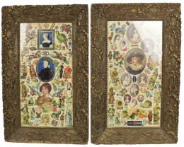308 - PAREJA DE COMPOSICIONES DE CROMOS