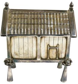 934 - HORREO EN METAL PLATEADO