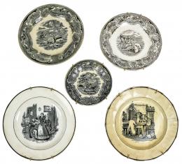 498 - LOTE DE PLATOS EN LOZA DE "CARTAGENA"