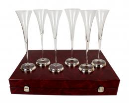 27 - CONJUNTO DE SEIS COPAS DE CAVA DEL ULTIMO TERCIO DEL S.XX