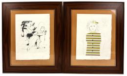 628 - PAREJA DE  LITOGRABADOS DE PICASSO