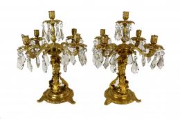 975 - PAREJA DE CANDELABROS DE LA SEGUNDA MITAD DEL S.XX