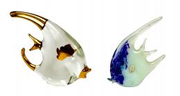9 - "PECES" DOS FIGURAS EN CRISTAL DEL ULTIMO TERCIO DEL S.XX