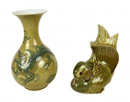 436 - "JARRON" Y "AVE" PORCELANA LLADRÓ