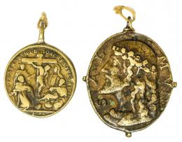 907 - DOS MEDALLAS DEVOCIONALES ITALIANAS S.XVIII