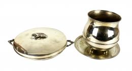 1279 - LOTE DE METAL PLATEADO
