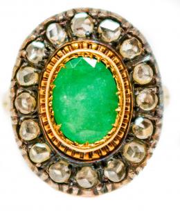 206 - SORTIJA ROSETÓN CON DIAMANTES
