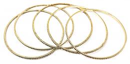 139 - CINCO PULSERAS ARGOLLAS DE PLATA