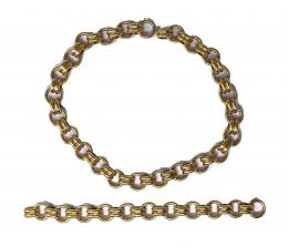 128 - CONJUNTO DE PULSERA Y GARGANTILLA