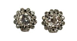 143 - PENDIENTES ROSETONES DE PPS. DEL S.XX