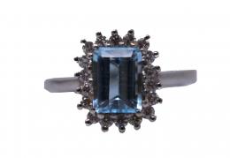 92 - ANILLO ROSETÓN CON BRILLANTES