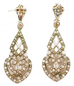 156 - PENDIENTES PLATA CON CIRCONITAS