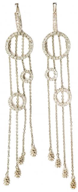 148 - PENDIENTES LARGOS CON BRILLANTES