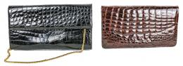 759 - DOS BOLSOS DE MANO EN PIEL DE COCODRILO