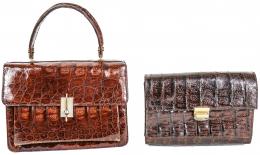 761 - DOS BOLSOS EN PIEL DE COCODRIO