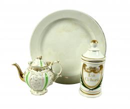 487 - LOTE EN LOZA Y PORCELANA DE FLES. S.XIX-PPS.SXX