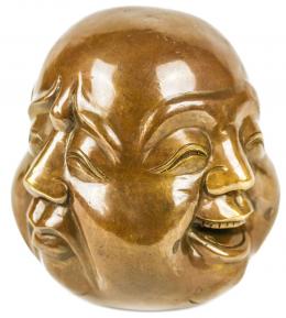 384 - CABEZA DE BUDA EN BRONCE