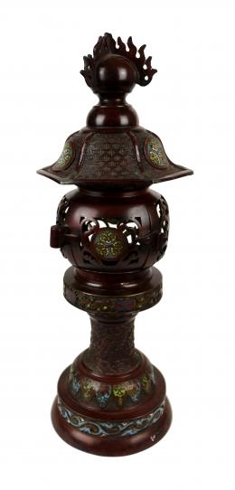 433 - URNA ESENCIERO JAPONES EN BRONCE