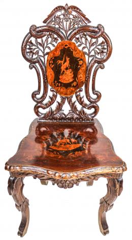 340 - SILLA CON DECORACIÓN EN MARQUETERIA